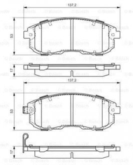 Гальмівні колодки дискові BOSCH 0986494337 (фото 1)