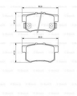 Колодки гальмівні дискові (комплект 4 шт) BOSCH 0986494358 (фото 1)