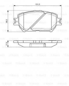 Колодки гальмівні (передні) Toyota Camry 90-02/Corolla 87-02/Rav4 94-00 BOSCH 0986494363 (фото 1)