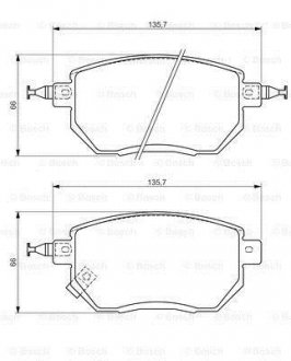 Тормозные колодки BOSCH 0986494366 (фото 1)