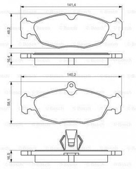 Гальмівні колодки дискові BOSCH 0986494413 (фото 1)