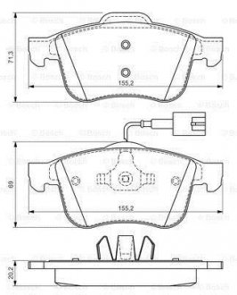 Колодки гальмівні дискові BOSCH 0 986 494 465 (фото 1)