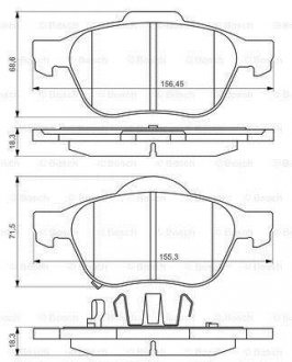 Гальмівні колодки дискові BOSCH 0986494485 (фото 1)