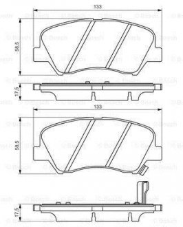 Колодки гальмівні дискові BOSCH 0986494563 (фото 1)