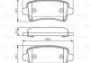 Колодки гальмівні (задні) Opel Insignia 08- (з прижимною пластиною) BOSCH 0986494668 (фото 8)