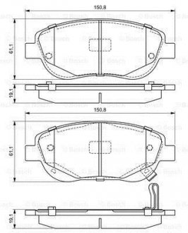 Колодки гальмівні дискові BOSCH 0 986 494 682 (фото 1)