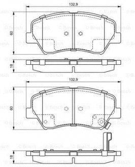 Тормозные колодки BOSCH 0986494691 (фото 1)