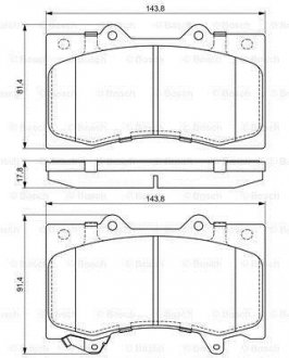 Колодки гальмівні дискові BOSCH 0 986 494 693 (фото 1)