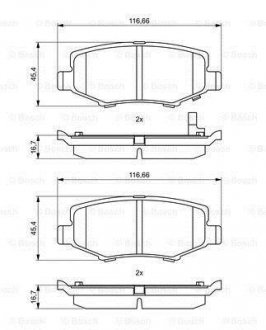 Колодки гальмівні дискові BOSCH 0 986 494 706 (фото 1)