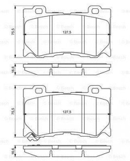 Колодки гальмівні (передні) Infiniti FX/G 07-/M37/M 10-/Q50/Q60/Q70/QX70 13-/Nissan Skyline 14- BOSCH 0986494707 (фото 1)