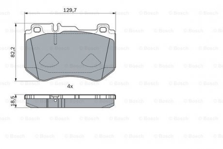 Гальмівні колодки дискові BOSCH 0986494777 (фото 1)