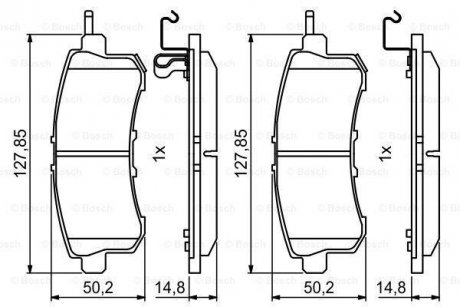 Колодки гальмівні дискові BOSCH 0986494778 (фото 1)