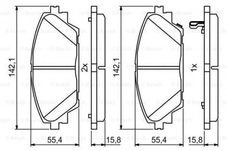 Тормозные колодки BOSCH 0986494804 (фото 1)