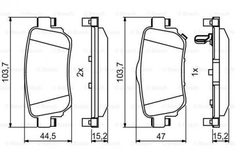 Тормозные колодки BOSCH 0986494816 (фото 1)