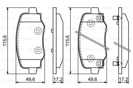 Колодки гальмівні дискові BOSCH 0 986 494 930 (фото 1)