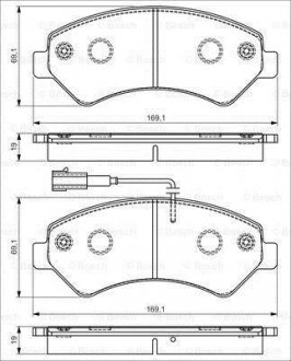 Колодки гальмівні дискові BOSCH 0 986 495 095 (фото 1)