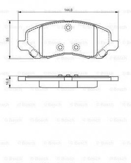 Колодки гальмівні (передні) Jeep Compass/ Patriot 06- (Akebono) BOSCH 0986495170 (фото 1)