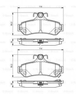 Колодки гальмівні дискові BOSCH 0 986 495 173 (фото 1)