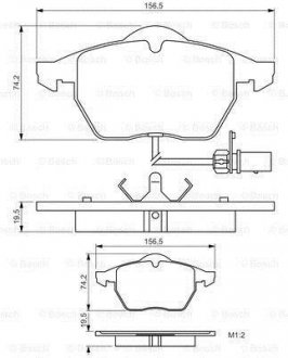 Колодки гальмівні (передні) Audi A4/A6/Skoda Superb/VW Passat 1.9TDI/2.5TDI 95- BOSCH 0986495232 (фото 1)