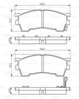 Колодки гальмівні дискові BOSCH 0 986 495 265 (фото 1)