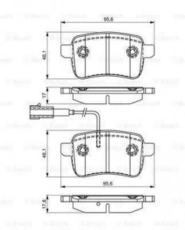 Колодки гальмівні дискові BOSCH 0 986 495 305 (фото 1)