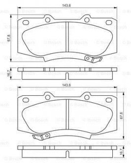 Колодки гальмівні дискові BOSCH 0 986 495 352 (фото 1)