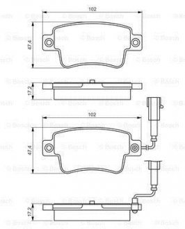 Колодки гальмівні дискові BOSCH 0 986 495 355 (фото 1)