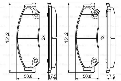 Колодки гальмівні дискові BOSCH 0986495402 (фото 1)