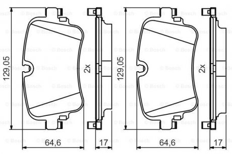 Колодки гальмівні дискові BOSCH 0986495426 (фото 1)