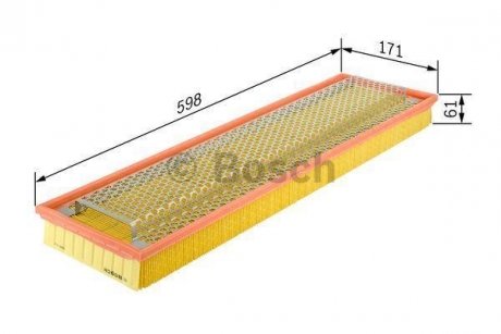 Фільтр повітряний MB 609 OM364 BOSCH 1 457 433 601 (фото 1)