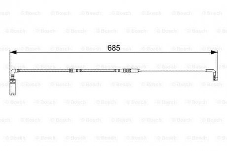 Датчик износа задн.торм.накладок BMW 5 (Е60) 6 (Е63, Е64) (пр-во) BOSCH 1987473003 (фото 1)