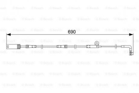 Датчик зносу гальмівних колодок BOSCH 1 987 473 046 (фото 1)