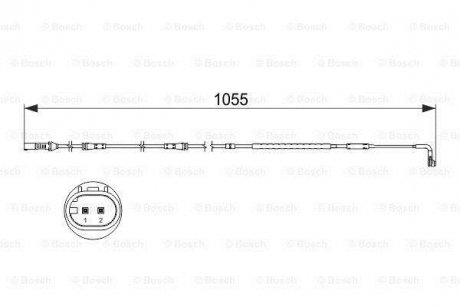 Датчик зносу гальмівних колодок (передніх) BMW 7 (F01-F04) 08-15 (L=1055mm) BOSCH 1 987 473 506 (фото 1)