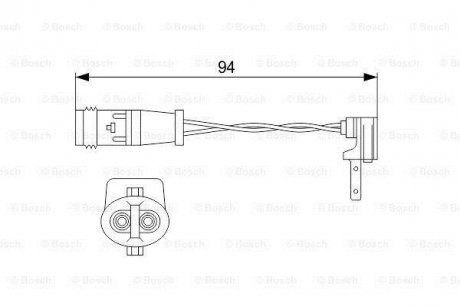 Датчик КОЛОДКИ ТОРМ. BMW BOSCH 1 987 474 553 (фото 1)