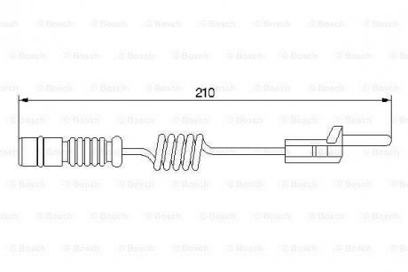 Датчик износа торм. колод MB, VW (пр-во) BOSCH 1987474969 (фото 1)