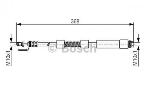 Шланг гальмівний (передній) Ford Tourneo Connect/Transit Connect 02-13 (L=357mm) M10x1/M10x1 BOSCH 1 987 476 059 (фото 1)