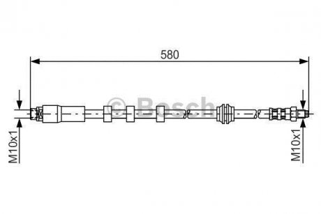Шланг гальмівний BOSCH 1 987 476 093 (фото 1)