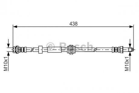 Шланг гальмівний BOSCH 1 987 476 181 (фото 1)