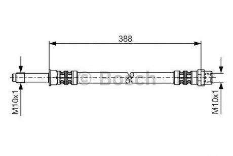 Шланг тормозной MB Sprinter 3-t 95-06, 4-t 96-06 задн. (пр-во) BOSCH 1 987 476 300 (фото 1)