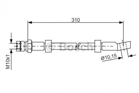 Шланг гальмівний (вир-во) BOSCH 1 987 476 464 (фото 1)