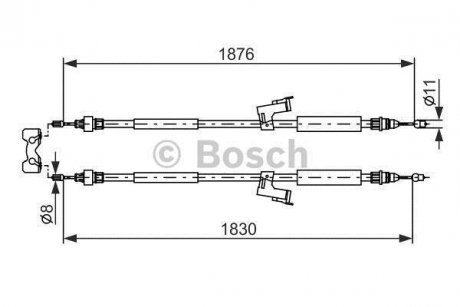 Гальмівний трос BOSCH 1987477202 (фото 1)