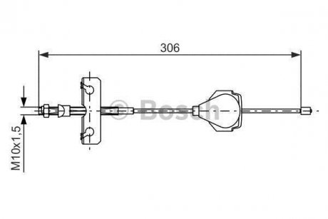 Трос ручного тормоза Ford (пр-во) BOSCH 1 987 477 990 (фото 1)