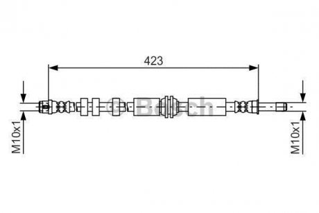 Шланг гальмівний BOSCH 1 987 481 601 (фото 1)