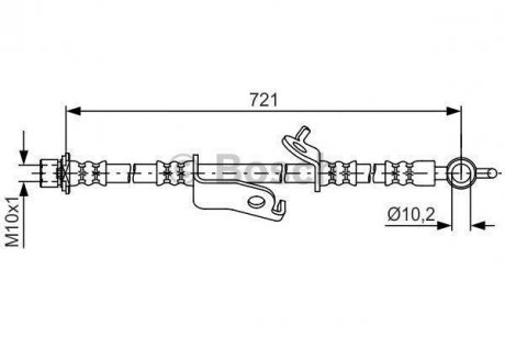 Шланг гальмівний BOSCH 1 987 481 636 (фото 1)