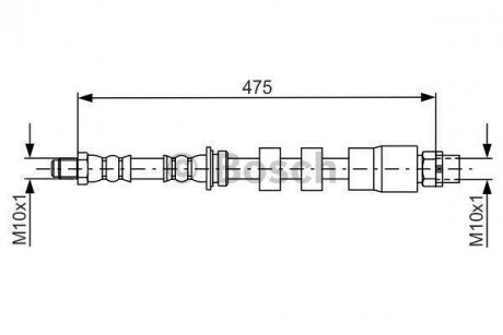 Шланг гальмівний BOSCH 1987481678 (фото 1)