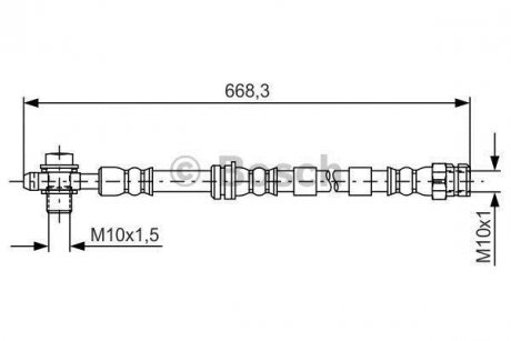 Шланг гальмівний BOSCH 1 987 481 693 (фото 1)