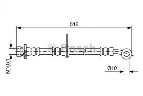 Шланг гальмівний BOSCH 1 987 481 730 (фото 1)