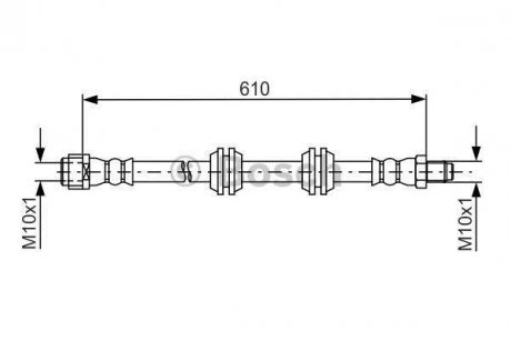Шланг гальмівний BOSCH 1 987 481 744 (фото 1)