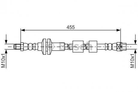 Шланг гальмівний BOSCH 1987481783 (фото 1)