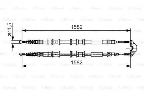 Трос стояночного тормоза BOSCH 1987482138 (фото 1)